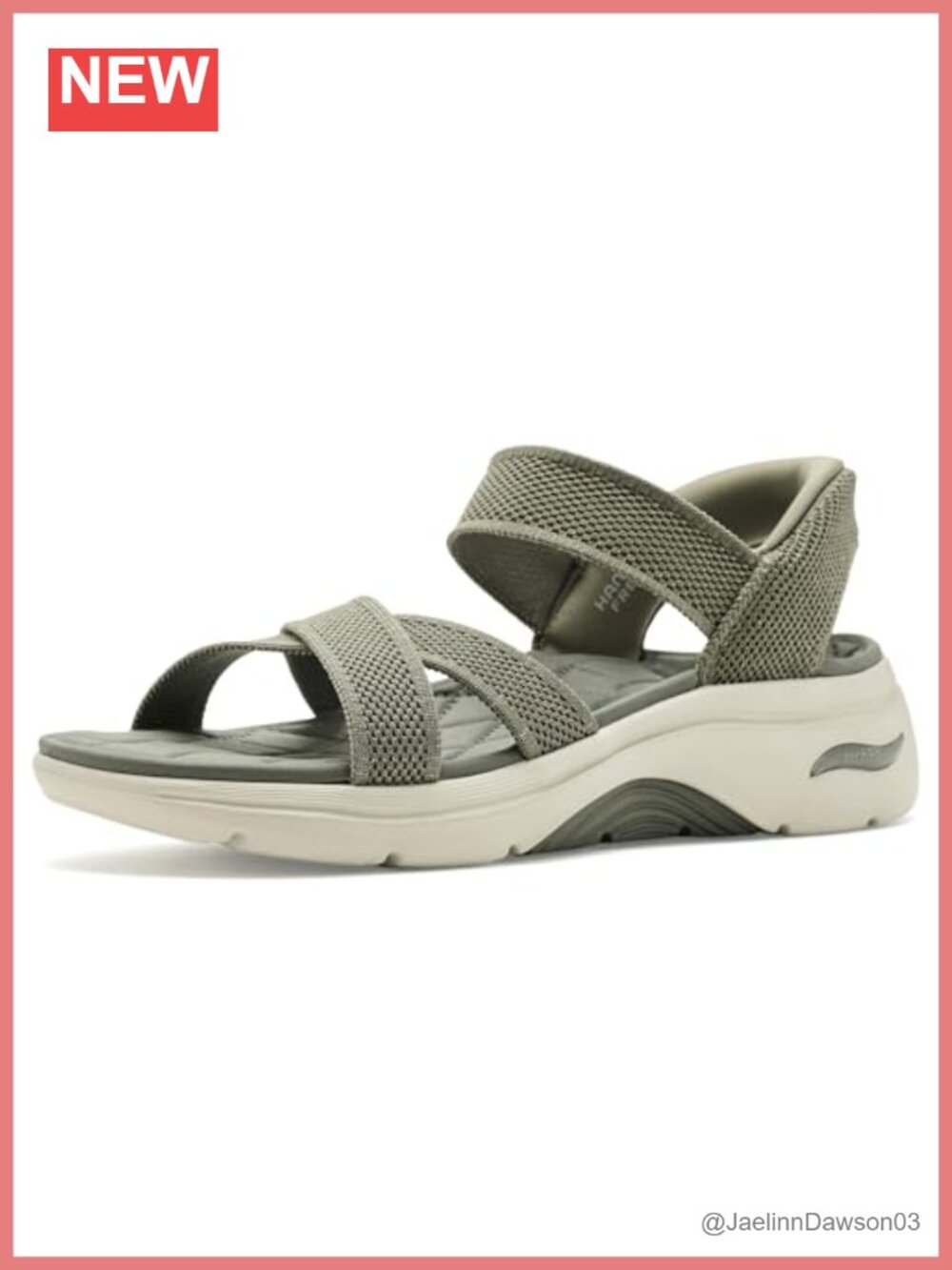 Womens Athletic Sandals Open Toe Slip On Double Strap Wedge Heel